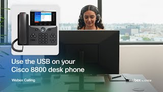 Use the USB on your Cisco 8800 desk phone [upl. by Anemolif]