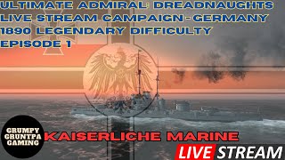 Ultimate Admiral Dreadnaughts Livestream Germany 1890 Ep 1 [upl. by Ariam]