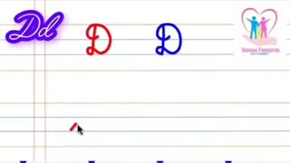 Lets learn Capital amp Small Cursive letter D [upl. by Nolyak]