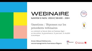 Webinaire  Questions  Réponses sur les précédents webinaires [upl. by Ronalda]