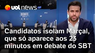 Debate SBT Candidatos isolam Pablo Marçal que só aparece aos 23 minutos do programa [upl. by Cochran]