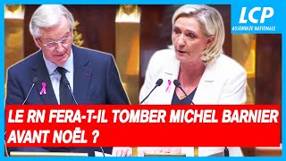 Le Rassemblement national feratil tomber le gouvernement de Michel Barnier avant Noël [upl. by Chemosh]