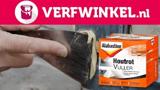 Zelf houtrot repareren met Alabastine Houtrotvuller  TUTORIAL  Verfwinkelnl [upl. by Aiyt730]