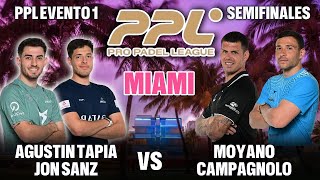 🏆 Pro Padel League Agustin Tapia y Jon Sanz vs Moyano y Campagnolo PPL Miami Semifinales Highlights [upl. by Aciram]