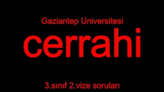 3sinif 2vize agiz ve cene cerrahisi [upl. by Imnubulo]