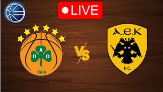 🔴 Live Panathinaikos vs AEK Athens  Live Play By Play Scoreboard [upl. by Sialac]