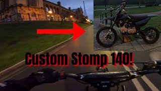 Riding Custom Stomp 140 Pitbike [upl. by Adirem]