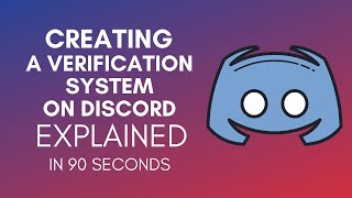 How To Create A Verification System On Discord In 2024 [upl. by Akinit]