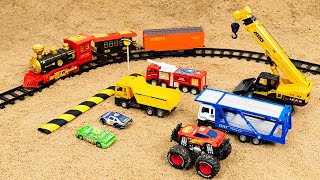 60 Minutes DIY Mini Tractor for Building Train Rails  Construction Vehicles and Cranes [upl. by Aniv396]