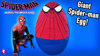 Spiderman Giant Suprise Egg on HobbyFamilyTV [upl. by Ardnat]