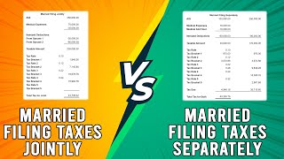 Married Filing Taxes Jointly vs Separately  Which Is Better What Are The Differences [upl. by Lewendal]