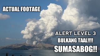 SUMASABOG ANG BULKANG TAAL ALERT LEVEL 3 TAAL VOLCANO UPDATE TODAY March 26 2022 [upl. by Llewol91]