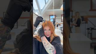 Colour my roots with me🫶🏻 copper copperhair redhead diyhair hairvlog [upl. by Akimat]