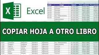 Como copiar hoja de excel a otro Libro Excel [upl. by Annairba705]