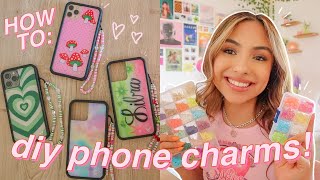 HOW TO MAKE TRENDY DIY PHONE CHARMS [upl. by Ttcos]