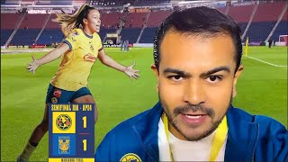 AMÉRICA FEMENIL EMPATÓ 11 CON TIGRES EN LA SEMIFINAL DE IDA I ARBITRAJE ESPANTOSO [upl. by Savil32]