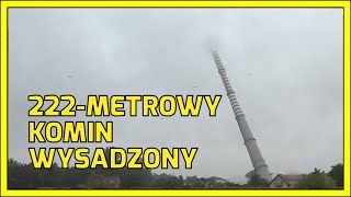 GŁOGÓW 222metrowy komin wysadzony [upl. by Nuahsyt392]