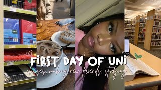 ❥ FIRST DAY OF COLLEGE VLOG making new friends lectures etc [upl. by Suiremed]