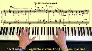 The Girl From Ipanema  Solo Piano Arrangement in BossaSamba style [upl. by Eramal]