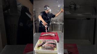 fish feilding 😎🔪🐠 food seafood chef cooking fitchef shortvideo sushi sportfish [upl. by Virgie]