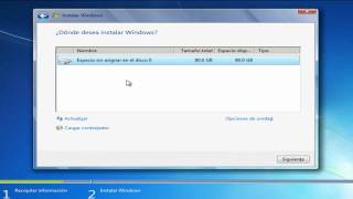 Windows 7  Instalación con imagen de recuperación Parte 1 [upl. by Annayak403]