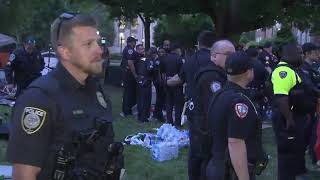 Live video of police removing proPalestinian protestors at UNCChapel Hill [upl. by Mosby]