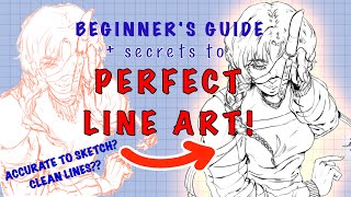 SECRETS TO ✨PERFECT LINEART✨  Beginner Line Art Tutorial procreate arttutorial [upl. by Ben459]