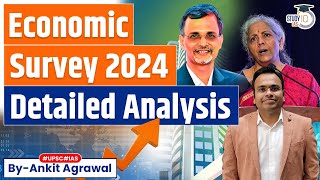 Complete Analysis amp Highlights of Economic Survey 2024  UPSC Economy  Budget 2024 [upl. by Umont834]