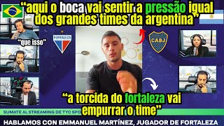 JOGADOR DO FORTALEZA DÁ ENTREVISTA A TV ARGENTINA ANTES DO JOGO CONTRA O BOCA quotJOGAREMOS PRA VENCERquot [upl. by Pickett505]