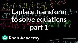 Laplace transform to solve an equation  Laplace transform  Differential Equations  Khan Academy [upl. by Retsek]