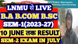 Lnmu UG Semester 1 Result 202327 [upl. by Prestige942]