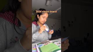 making my VISION BOARD for 2024🖌️🎯 visionboard productivity [upl. by Atrim]