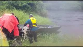 Fishing in Suriname Coesewijne river boat ramp [upl. by Hamilton58]