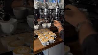 Legendary barista latteartbasic coffeeart latteart latteart barista espresso subscribe [upl. by Vasti]