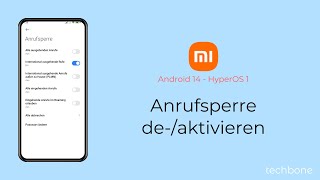 Anrufsperre aktivieren oder deaktivieren  Xiaomi Android 14  HyperOS 1 [upl. by Rosenkrantz]