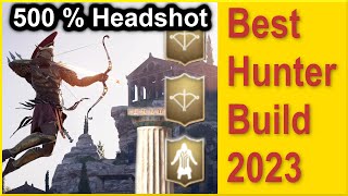 Assassins Creed Odyssey  Best Hunter Build 2023  500 Headshot Damage  25 Million Damage per Shot [upl. by Svend]