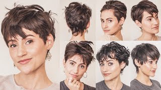 How to Style a Pixie Cut with Bangs Hair Tutorial [upl. by Quartet]