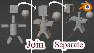 Blender Tutorial  How to Join amp Separate Objects in blender  blender tutorial [upl. by Nnadroj]