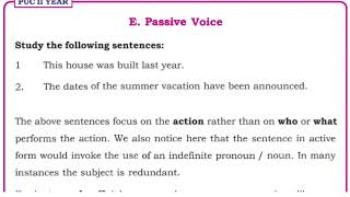 2nd PUC English workbook key answers Passive Voice learneasilyhub [upl. by Kam515]