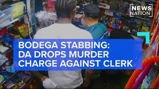 Bodega stabbing Manhattan DA drops clerk’s murder charge  NewsNation [upl. by Idaf]