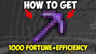 How to Get a 1000 Fortune and 1000 Efficiency Pickaxe in Minecraft 1206  121 [upl. by Pippas]