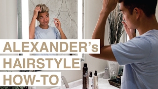 Mens Hair Tutorial  Alexanders Signature Hair Style [upl. by Sension]