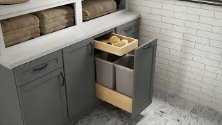 Vanity Wastebasket Cabinet with Roll Tray [upl. by Alleahcim604]