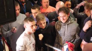 CARL FRAMPTON MOBBED BY FANS IN MANCHESTER  OPEN MEDIA DAY WORKOUT  FRAMPTON v QUIGG [upl. by Embry]