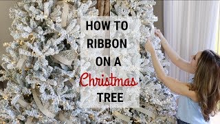 How To Put Ribbon On A Christmas Tree [upl. by Ahsakal]