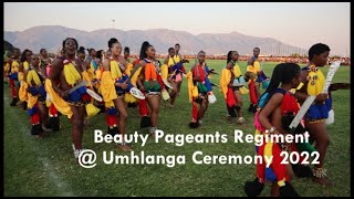 Beauty Pageants Regiment at Umhlanga Reed dance 2022 [upl. by Akenet]