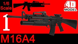 M16A4 16 scale model DETAILED review Light weapon model series Vol 1 [upl. by Stoddard]