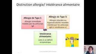 Allergie hypersensibilité intolérance alimentaire Quelles différences Par Guénaëlle Abéguilé [upl. by Ardnasirk]