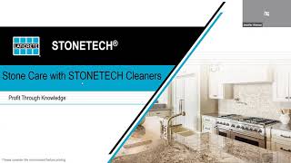 STONETECH Surface Cleaner and Stone Care Webinar [upl. by Gaivn]