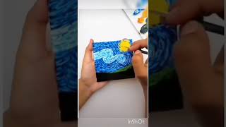 Starry night painting tutorial ✨✨ [upl. by Inavoy462]